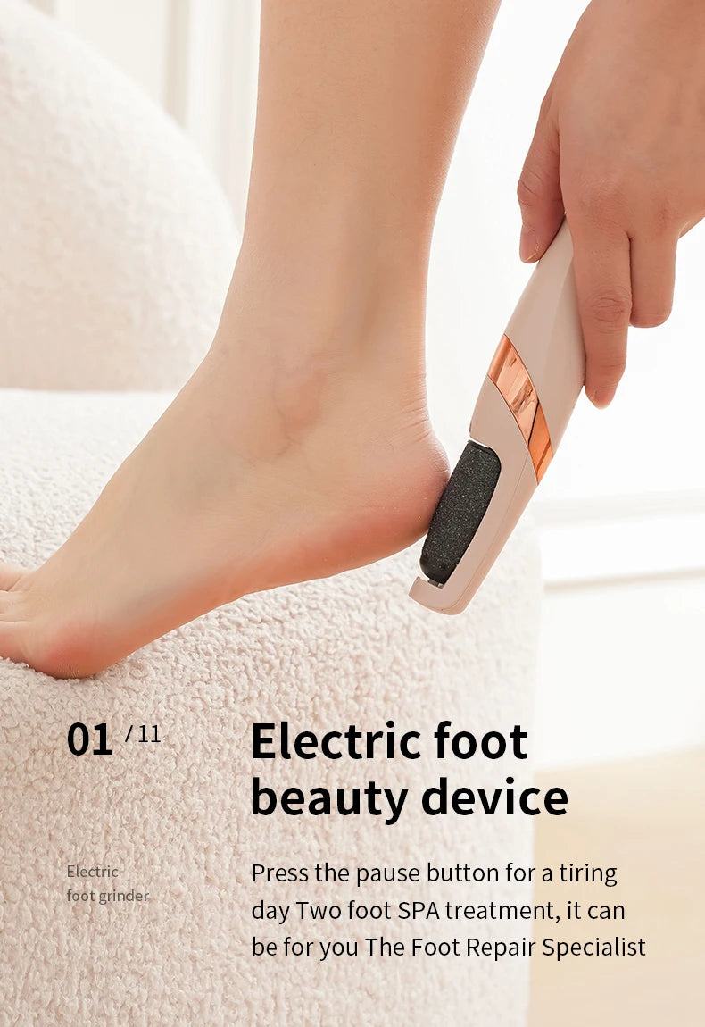 Portable Electric Foot Grinder USB Rechargeable Adjustable Speed Pedicure Tool Dead Skin Callus Remover for Foot Care