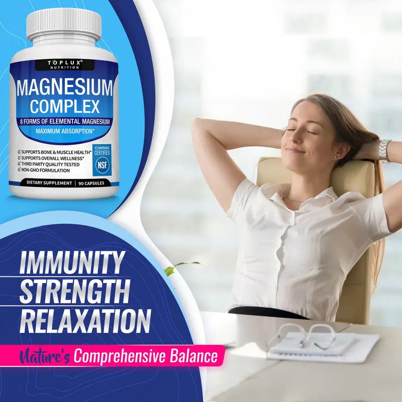 Toplux Magnesium Complex 8 Essential Magnesium Supplement